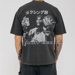 Trinity DISTRESSED TYSON TEE - VINTAGE BLACK